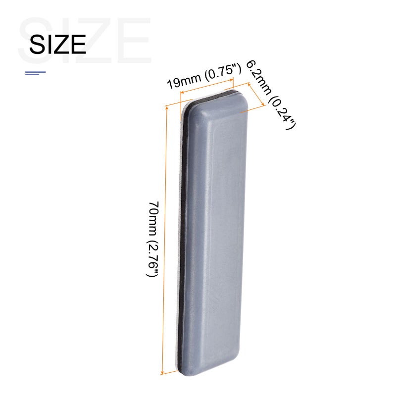METALLIXITY PTFE Furniture Slider Gliders (70x19mm) 8Pcs, Rectangle Self-Adhesive Floor Protector Pads - for Furniture Carpets - Image 2
